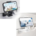 MiiKARE Airplane Travel Essentials Phone Holder, Universal Handsfree Phone Mount for Flying with 360 Degree Rotation, Accessory for Airplane, Travel Must Haves Phone Stand for Desk, Black&White