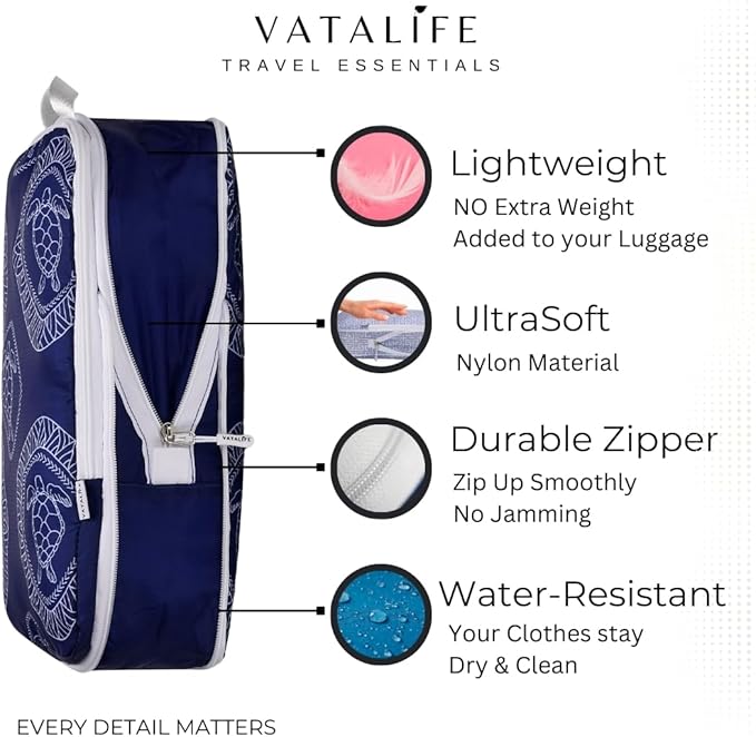 Extra Large Compression Packing Cubes for Checked Luggage, Lightweight Suitcase Organizers & Space Saver Bags - Travel Cubes for Packing - Travel Essentials - 2 Piece Set, Size XL - Blue Turtle