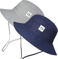 55cube UPF 50+ Baby & Toddler Sun Hat, Wide Brim Infant Bucket Hat for Beach & Outdoors, Adjustable Fit for Ages 0-4 Years