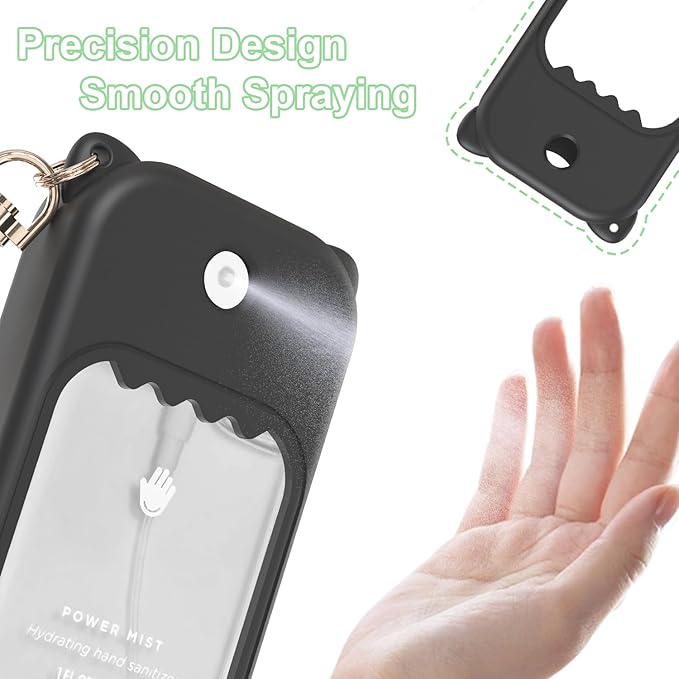 Hand Sanitizer Spray Case for Touchland Silicone Touchland Case Keychain Cute Hand Sanitizer Holder Keychain Compatible with Touch land Power Mist Gentle/Glow Mist