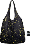 Nanobag Ultralight Foldable Tote for Women & Men, Reusable Grocery & Travel Bag, Packable Collapsible Compact Market Essential (Standard Stars)