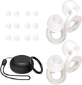 JUSTRVN Ear Plugs for Sleeping,2 Pairs of Stylish Reusable Noise Reduction Earplugs with 8 Pairs Tips & case,Hearing Protection Earplugs for Concert,Travel,Work,Live Events - 25dB-30dB