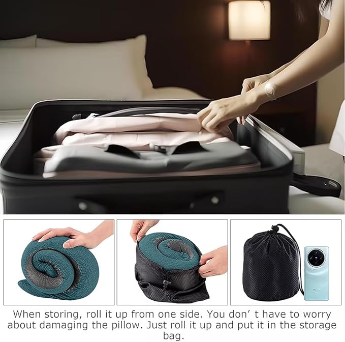 WEERSHUN Travel Pillows for Airplanes,2024 New Travel Pillow,Travel Neck Pillow Airplane Memory Foam Travel Pillow Neck Pillow for Traveling Suitable for Airplanes,Offices and Cars