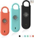 Fauxomor 140dB Personal Safety Alarm for Women, 3 Pack Safe Alarm Protection Keychain with Strobe Light & Low Battery Notice, Security Siren Self Defense for Seniors College Girls, Orange+Blue+Black