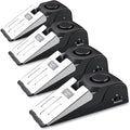 AceMining Door Stop Alarm with 120dB Siren, Floor Mount Type, Rubber Security Door Wedge for Home, Travel, Hotel, Pack of 4, Black