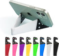 Kemoxan 8 Pack Portable Cell Phone Stand for Desk, Colourful Pocket Smartphone Kickstand, V Small Phone Travel Mount 【0.4" Slot Width】 Compatible with Universal iPhone IPads Android Kindle