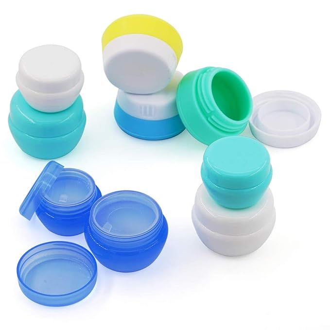 Cosywell Travel Containers Sets Silicone & PP Cream Jars for Toiletries