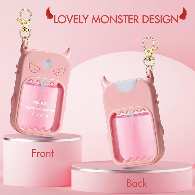 JAMIEWIN Spray Hand Sanitizer Case Compatible with Touchland Hand Sanitizer 1fl. Oz. Monster Silicone Case Holder Accessory