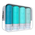 Zafit TSA Approved 3oz Leakproof Travel Bottles for Toiletries, Refillable Containers for Shampoo Conditioner Lotion Body Wash (Multicolored H)
