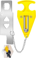 Portable Door Lock for Travel Door Lock Hotel Room Security Devices Apartment Jammer Additional Safety for Traveling Home College upgrade (Yellow combination)