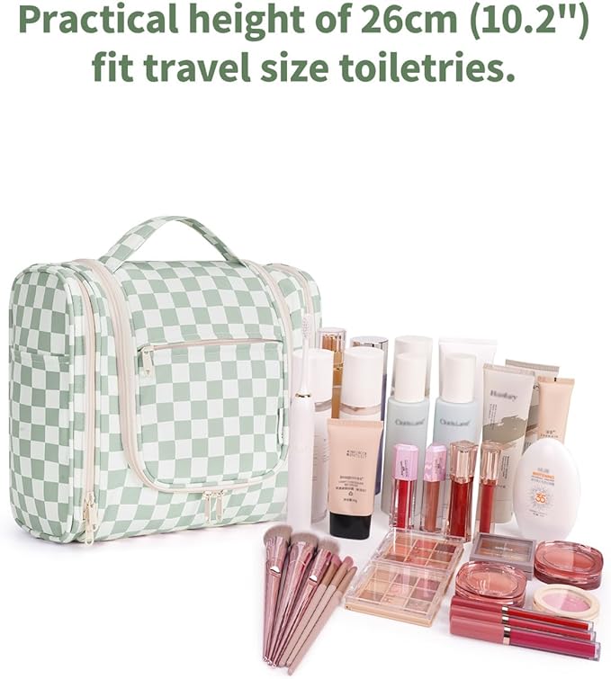 Narwey Hanging Toiletry Bag for Women Travel Makeup Bag Organizer Toiletries Bag for Cosmetics Essentials Accessories