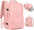 Bagsure Travel Backpack, 42L Carry on Luggage, Flight Approved Expandable Backpack, Laptop Backpack (Pink(Without 4 Packing Cubes))