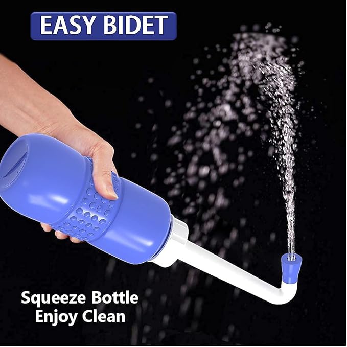 2 PCS Portable Bidet for Toilet, 450ml 15oz Handheld Travel Bidet, High Pressure Leakproof Personal Hygiene Bottle, Postpartum Perineal Cleaner for Women, Outdoor, Camping, Travel, Driver, Home Use
