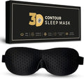 3D Contoured Eye Mask for Sleeping | Sleep Mask for Side Sleepers | Eyelash Extensions with Velcro Closure | Shade Cover | Eye Sleeping Mask | Flight Essential | Black | Concave Molded