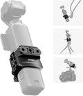 NEEWER Pocket 3 Cage, Aluminum Alloy Gimbal Camera Video Recording Rig with Built in Action Camera Accessory Adapter 1/4" Threads Compatible with DJI Osmo Pocket 3, No Assembly Needed, AC009