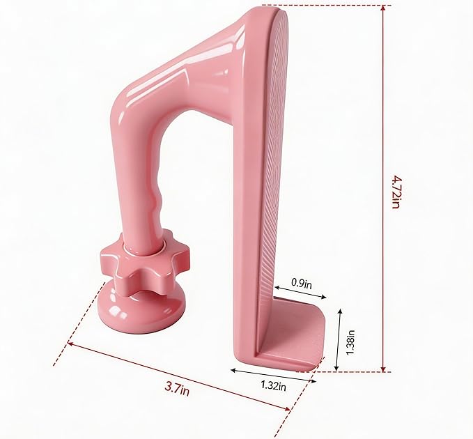 Portable Door Stopper, Aluminum Alloy Anti-Slip Safety Device, Suitable for Personal Protection During Travel or Apartment Living. (Pink)