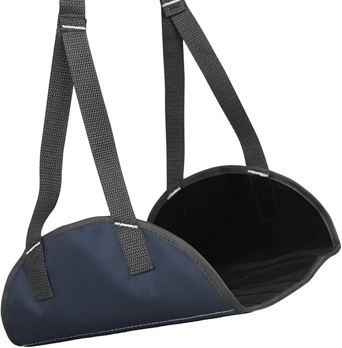 Compact Foldable Foot Rest for Travelers Airplanes Train Use Breathable Mesh Support Portable Design Quick Installation Portable Foot Hammock for Travel