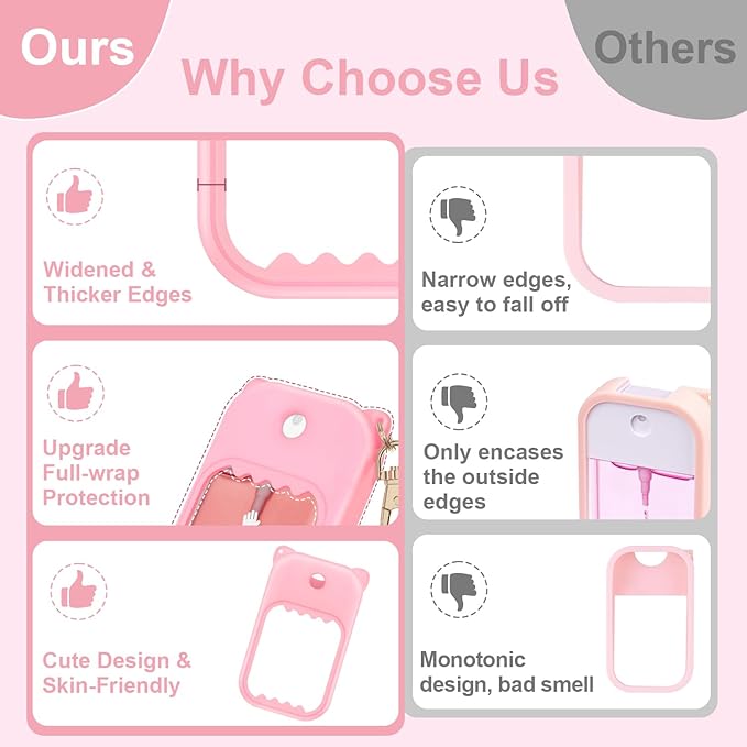 Hand Sanitizer Spray Case for Touchland Silicone Touchland Case Keychain Cute Hand Sanitizer Holder Keychain Compatible with Touch land Power Mist Gentle/Glow Mist