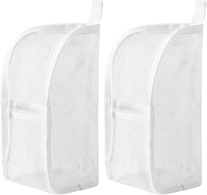 Fauppt Portable Lightweight Travel Toiletry Bag Standing Toiletry Bag,2026 EVA Mesh Cosmetic Waterproof Bag Travel Essentials (White*2)