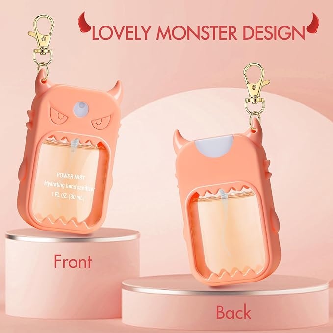 JAMIEWIN Spray Hand Sanitizer Case Compatible with Touchland Hand Sanitizer 1fl. Oz. Monster Silicone Case Holder Accessory