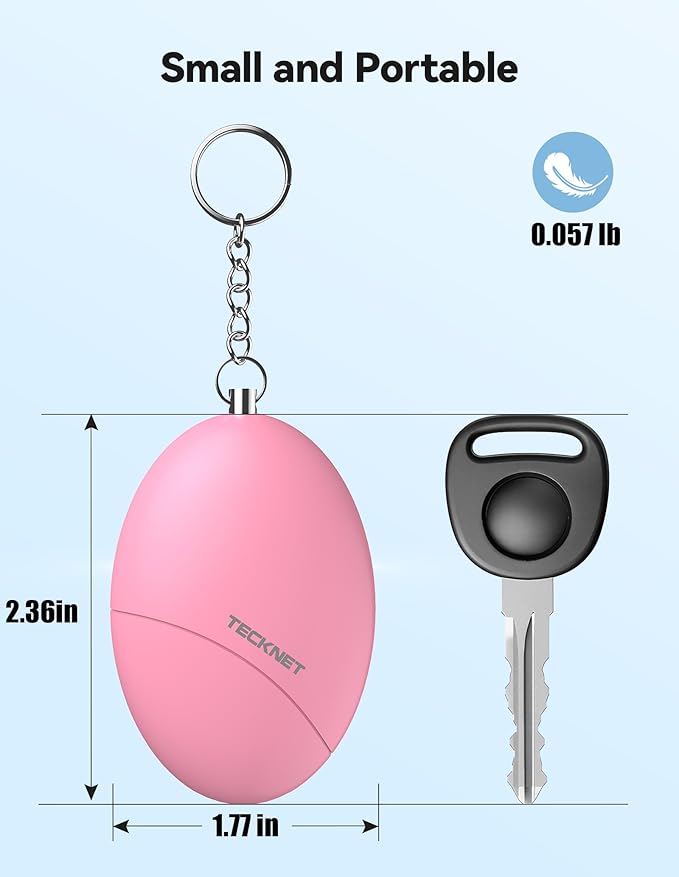Personal Safety Alarm for Women, 140dB Travel Safe Waterproof Self Defense Keychain, Personal Alarm Loud Siren Safety Keychain for Girls Kids Elderly - 2 Pack