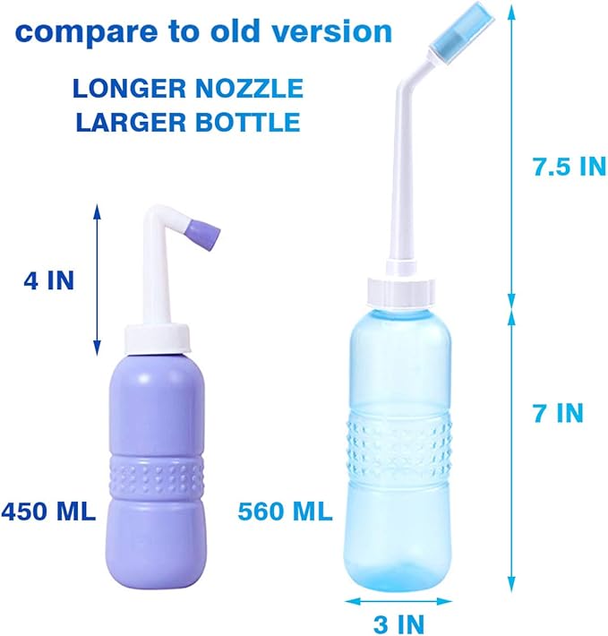Portable Bidet Sprayer - Large Bidet Bottle 560 ML