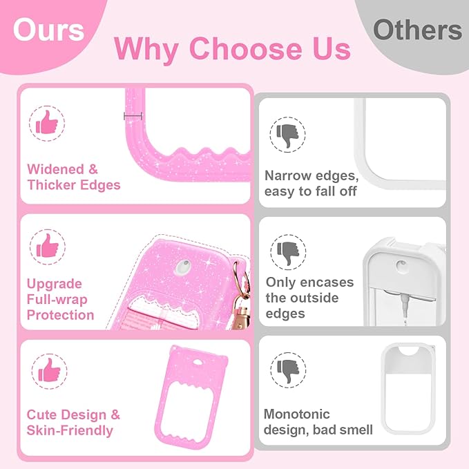 Hand Sanitizer Spray Case for Touchland Silicone Touchland Case Keychain Cute Hand Sanitizer Holder Keychain Compatible with Touch land Power Mist Gentle/Glow Mist