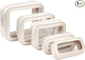 5PCS Diaper Bag Organizer Pouch Set, Clear Organizer Bags, TSA Approved Toiletry Bag, Clear Waterproof Cosmetic Bags with Zipper, Purse Organizer Pouches, Travel Organizer Bags for Woman and Kids