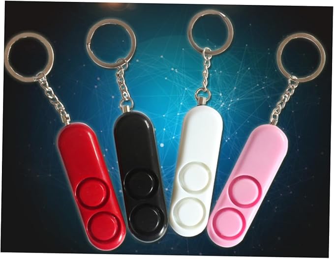 NUOBESTY Personal Alarm Keychain for Women Kids and Seniors 120 Emergency Alert Device with Anti-Theft Features Black