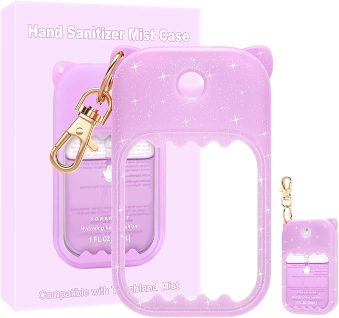 Hand Sanitizer Spray Case for Touchland Silicone Touchland Case Keychain Cute Hand Sanitizer Holder Keychain Compatible with Touch land Power Mist Gentle/Glow Mist