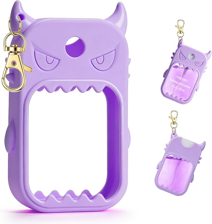 JAMIEWIN Spray Hand Sanitizer Case Compatible with Touchland Hand Sanitizer 1fl. Oz. Monster Silicone Case Holder Accessory