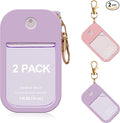 2 Pack Silicone Case for Touchland Hand Sanitizer Spray 1 FL OZ/30 mL, Purple & Pink Portable with Keychain, Protective Cover Compatible with Touchland
