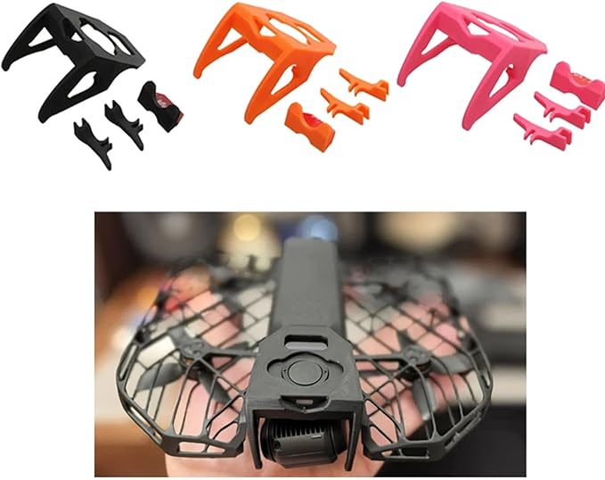 1Set Action Camera Lens Gimbal Protective Cover for Hover X1 Pro/Promax 3D Printed PLA Anti-Collision Protection Frame Kit RC Drone Model Accessories (Black)