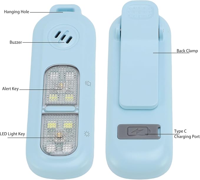 Zyyini Personal Security Alarm Keychain, 130dB Loud Alarm with LED Light for Emergency, USB Rechargeable, Water Proof, Compact Design for Running Cycling Night Safety (Blue)