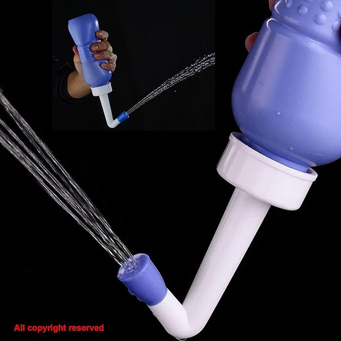 2PCS- Portable Bidet for Toilet 450ml Peri Bottle Postpartum Care, Perineal Bottle | The Original Travel Bidet with Water Sealing Cap Waterproof Storage Bag