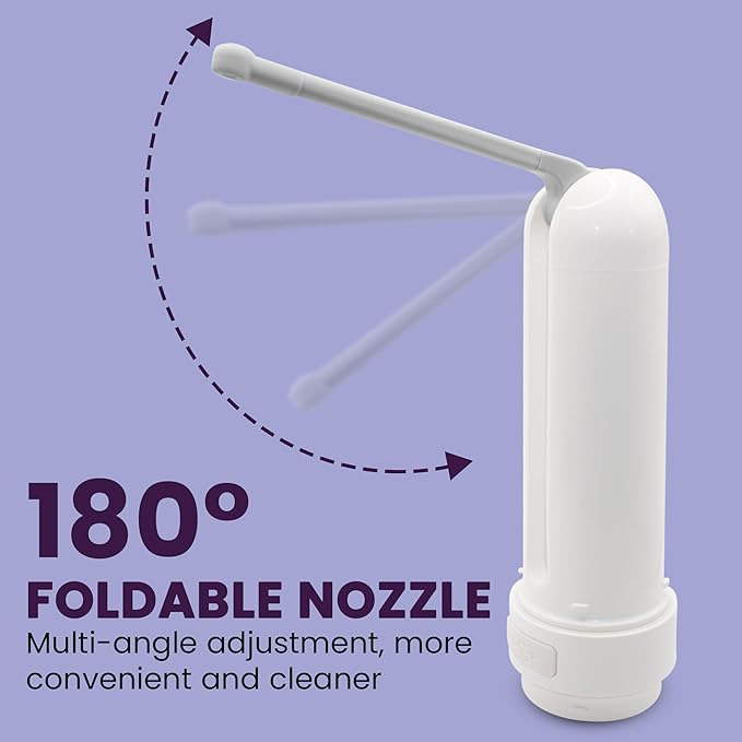 Portable Bidet for Travel – USB-C 800mAh Rechargeable Battery Travel Bidet, IPX7 Waterproof, 3 Adjustable Pressure Modes (Soft to Strong) for Postpartum Care