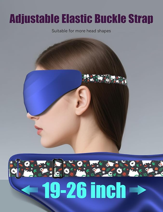Sleep Mask for Side Sleeper Women Men, EVA BELLE Eye Mask for Sleeping Light Blocking, 3D Sleeping Mask Blackout, Soft Breathable Eye Shade Cover with Adjustable Elastic Strap for Travel Home Nap Rest