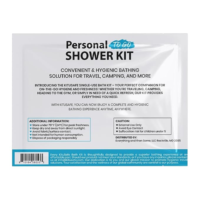 Compact Personal Shower Kit To-Go– Your Hygiene Companion for Travel, Gym, and Outdoor Adventures (10)