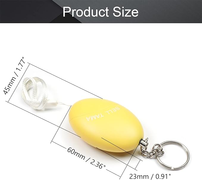 Othmro 2 Pack 120DB Personal Alarm, Yellow, Keychain, Emergency Safety Alarm for Women, Men, Children, Elderly