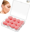 TrelaCo 12 Pack Soft Ear Plugs for Sleeping, Reusable Moldable Silicone Earplugs Noise Cancelling Reduction for Concerts, Swimming, Shooting, Snoring, Airplane, Musicians, Motorcycle (Pink)