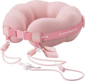 Travel Neck Pillow for Airplane Sleeping – 360° Head Support Prevents Bobbing, 100% Memory Foam Ergonomic Neck Cushion with No-Case-Needed Carry Strap for Long Flights & Car – Washable Cover (Pink)