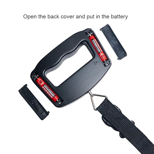 Handheld Digital Luggage Scale with Grip for Travel Portable Electronic Weighing Suitcase and Bag 110Lb/50kg Black