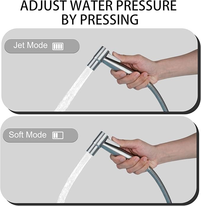 Bidet Attachment for Toilet - Handheld Bidet Sprayer with Jet Spray, Muslim Shower & Shatafa Toilet Hose/Bidet Hose