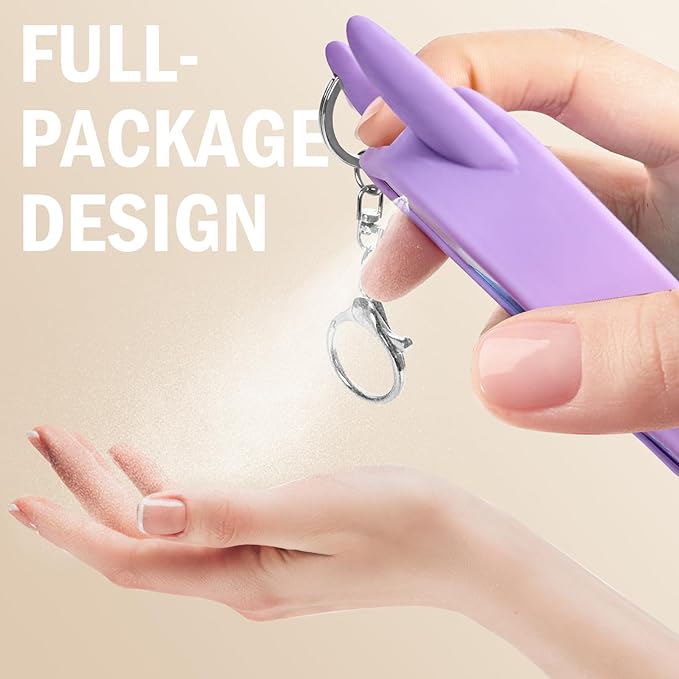 Silicone Case Compatible with TOUCHLAND 30ml/1oz Hand Sanitizer Spray, Vibrant Colors, Cute Style (Purple)