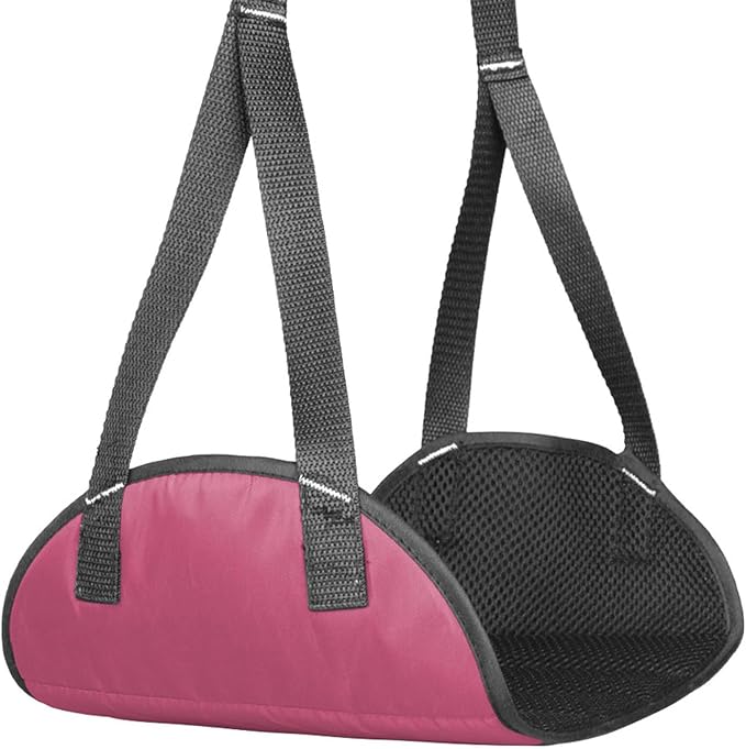 Compact Foldable Foot Rest for Travelers Airplanes Train Use Breathable Mesh Support Portable Design Quick Installation Portable Foot Hammock for Travel