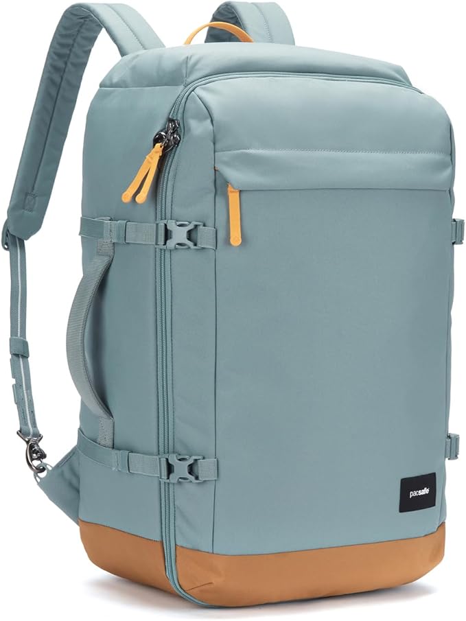 Pacsafe GO Anti Theft 44L Carry-on Backpack, Fresh Mint