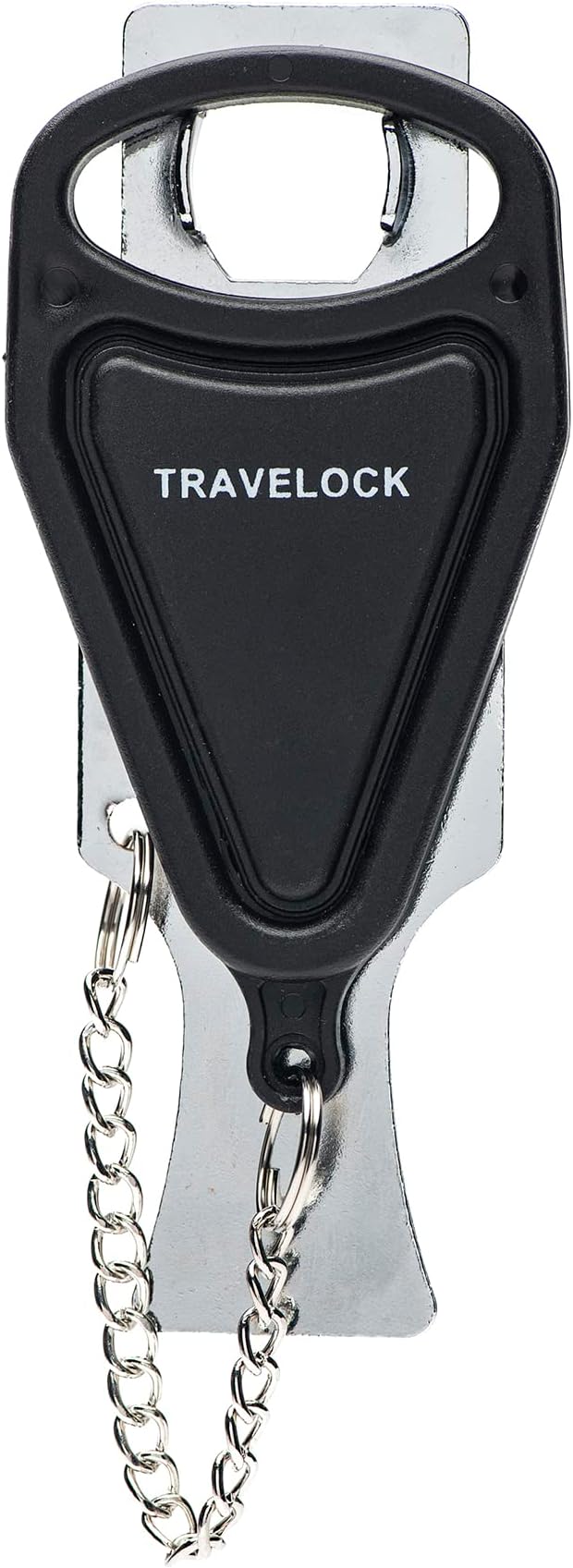 Portable Door Lock for Women & Travel Safety - Heavy Duty Portable Lock Perfect for AirBnb's, Hotels, Apartments, Hostels, Dormitories (Black, Single Hole)