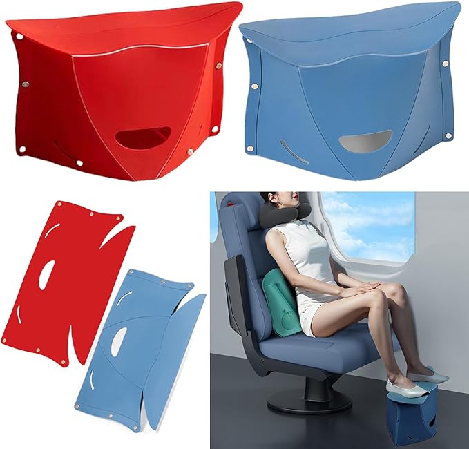 Portable Airplane Footrest for Travel, Airplane Foot Hammock, Foot Hammock for Plane Travel, Plane Foot Rest to Relax Your Feet, Essentials for Women & Men, Two Pieces