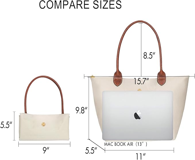 Work Tote Bag For Women: For 13-15" Laptop Foldable - For Office Professionals College Students - Commute Travel
