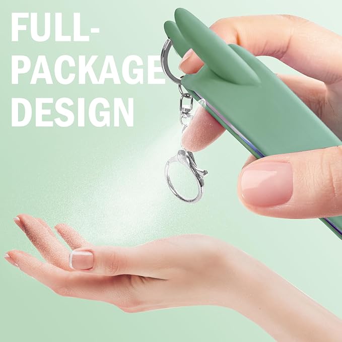 Silicone Case Compatible with TOUCHLAND 30ml/1oz Hand Sanitizer Spray, Vibrant Colors, Cute Style (Green)
